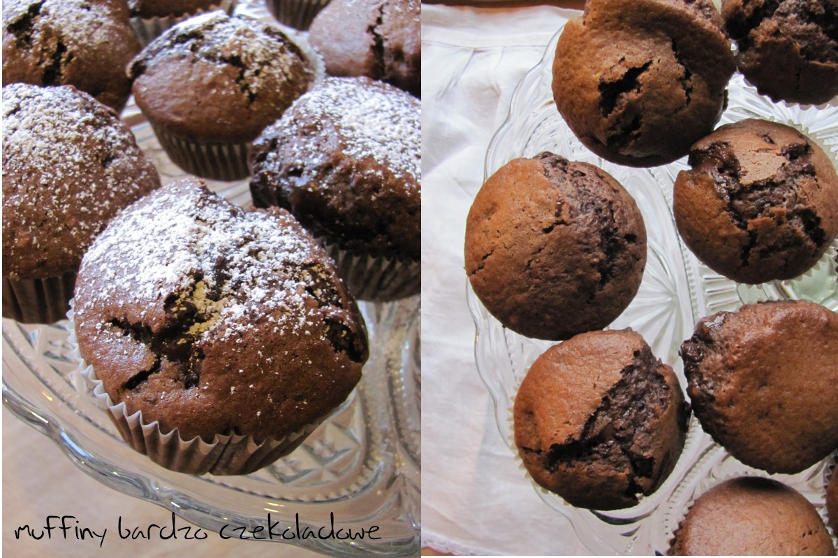 Podwójnie czekoladowe muffiny
